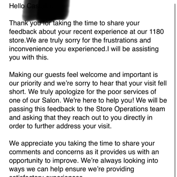 Ulta Beauty - email reply back from ultra - Hair Salons Near Me - Renton, Washington Ulta Beauty - email reply back from ultra - Hair Salons Near Me - Renton, Washington