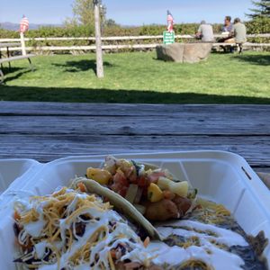 Photo of Tioga Gas Mart & Whoa Nellie Deli - Lee Vining, CA, United States. Just over the hedge is a great view of Mono Lake