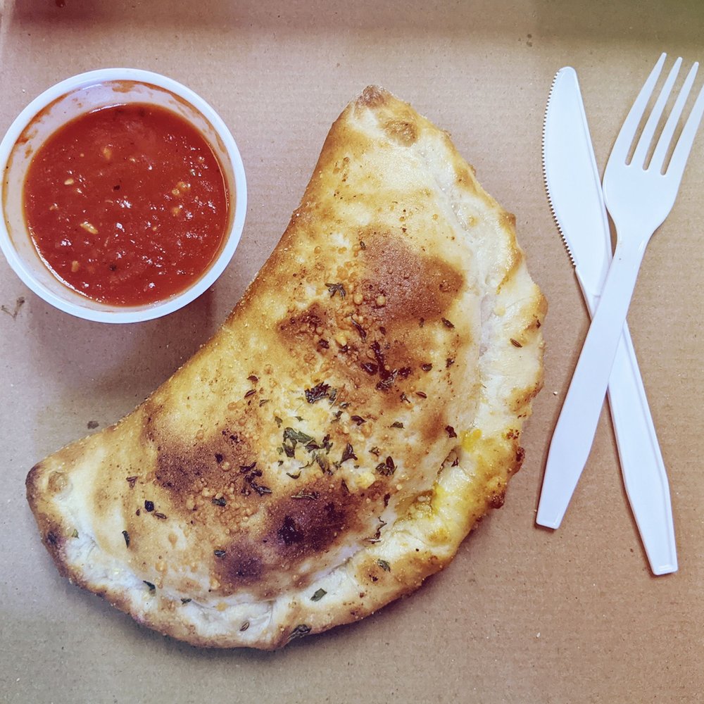 Chicken Bacon Ranch Calzone Other different kinds available plus the "make your own Calzone". Chicken Bacon Ranch Calzone Other different kinds available plus the "make your own Calzone".