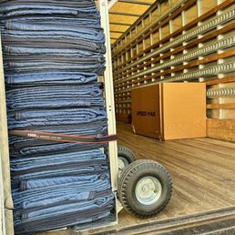 Well organized, clean moving truck.
