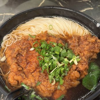 Shanghai Dumpling King - Soup noodle with pork chop braised with soy sauce - Shanghainese Near Me - Bellevue, Washington Shanghai Dumpling King - Soup noodle with pork chop braised with soy sauce - Shanghainese Near Me - Bellevue, Washington