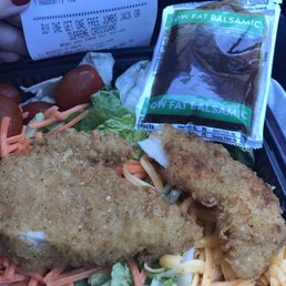 Compare receipt. That's not the dressing I ordered or the chicken. I wanted grilled.
