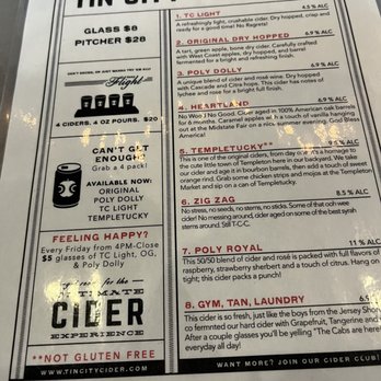 Tin City Cider - Menu - Cideries Near Me - Paso Robles, California Tin City Cider - Menu - Cideries Near Me - Paso Robles, California