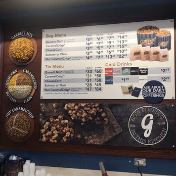 Garrett Popcorn Shops - Menu! - Popcorn Shops Near Me - Chicago, Illinois Garrett Popcorn Shops - Menu! - Popcorn Shops Near Me - Chicago, Illinois