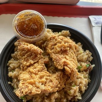 Crunchicken - Chicken tenders, Fried rice &  honey garlic sauce - Korean Near Me - Cypress, California