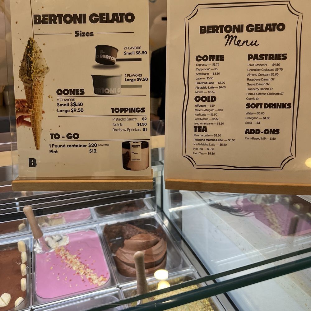 Bertoni Gelato - Menu - Gelato Near Me - Brooklyn, New York Bertoni Gelato - Menu - Gelato Near Me - Brooklyn, New York