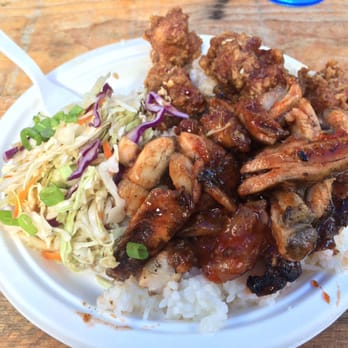 Lani Moku Grill - Garlic chicken and pele chicken with Asian sesame slaw - Food Trucks Near Me - Eugene, Oregon