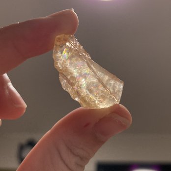 Native Visions - Honey calcite that I found out had rainbows when I got home! - Jewelry Near Me - Cerritos, California