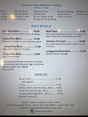 Menu photo 5 Joy4tea Union City, CA