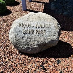 Klous Waugh Bank Park - Park sign near the entrance