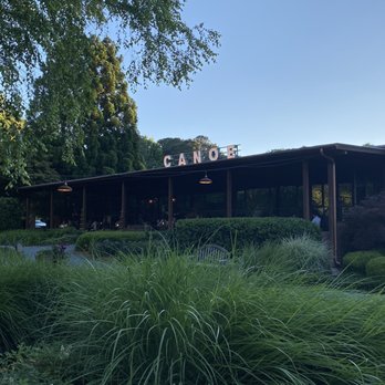 Canoe - View from the garden - New American Near Me - Atlanta, Georgia