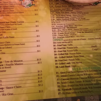 New Ivoire - Menu - African Near Me - New York, New York New Ivoire - Menu - African Near Me - New York, New York