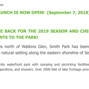 Smith Memorial Park - NO CAMPING FOR THE 2018 Season. Open for: Pavilion Rentals ~ Picnic ~ Lake Swimming ~ Boat Launch ~ Hiking ~ Wineries ~ Waterfalls ~ WiFi - Parks Near Me - Hector, New York Smith Memorial Park - NO CAMPING FOR THE 2018 Season. Open for: Pavilion Rentals ~ Picnic ~ Lake Swimming ~ Boat Launch ~ Hiking ~ Wineries ~ Waterfalls ~ WiFi - Parks Near Me - Hector, New York