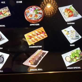 Rocket Sushi - Menu on tablet - Sushi Bars Near Me - San Francisco, California