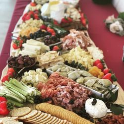Paso Catering - Grazing board for 130 guest on 8 foot beautiful board.