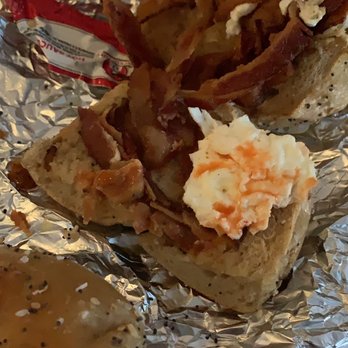 O'Bagel - This is supposed to be an egg sandwich....with cheese which there isn't and egg...which there barely is lol - Breakfast & Brunch Near Me - Hoboken, New Jersey O'Bagel - This is supposed to be an egg sandwich....with cheese which there isn't and egg...which there barely is lol - Breakfast & Brunch Near Me - Hoboken, New Jersey