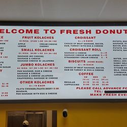 Fresh Donuts - Menu