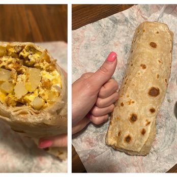 Maria's Mexican Food - Potato Egg Burrito Breakfast (after 10pm) still amazing! They offer these anytime. - Mexican Near Me - Clive, Iowa