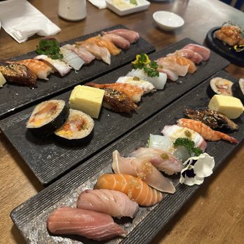 Tsukiyo Sushi - Sushi Lunch Set (which also included a house salad w sesame dressing & miso soup) - Sushi Bars Near Me - Westminster, California Tsukiyo Sushi - Sushi Lunch Set (which also included a house salad w sesame dressing & miso soup) - Sushi Bars Near Me - Westminster, California