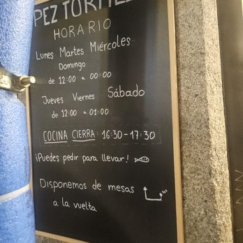 Pez Tortilla - Menu - Spanish Near Me - Madrid, M