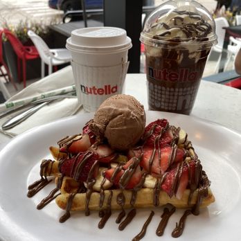 Nutella Cafe - Waffles, hot cocoa and Iced Mocha Latte. - Desserts Near Me - Chicago, Illinois Nutella Cafe - Waffles, hot cocoa and Iced Mocha Latte. - Desserts Near Me - Chicago, Illinois