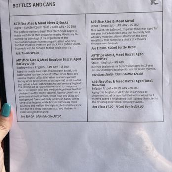 ARTifice Ales & Mead - Menu - Brewpubs Near Me - Manheim, Pennsylvania ARTifice Ales & Mead - Menu - Brewpubs Near Me - Manheim, Pennsylvania