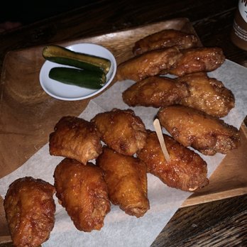 Roosterspin - Double fried wings: half soy garlic/ half spicy soy garlic - Korean Near Me - Westfield, New Jersey
