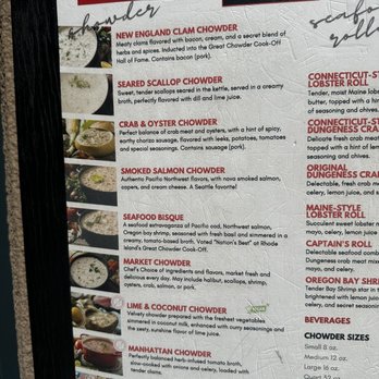 Pike Place Chowder - Menu - Seafood Near Me - Seattle, Washington Pike Place Chowder - Menu - Seafood Near Me - Seattle, Washington