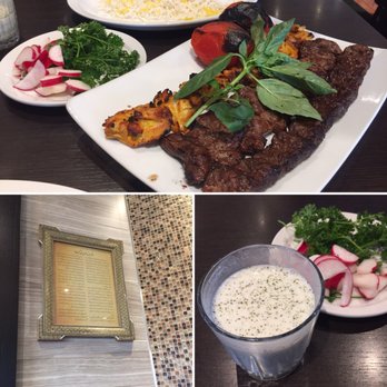 Shater Abbas Restaurant - Combo 2: barg (veal) kebab, Koobideh (grounded lamb and beef) kebab, chicken leg kebab with 2 rice $32.99 + yogurt drink $2.99 - Persian/Iranian Near Me - Vaughan, Ontario Shater Abbas Restaurant - Combo 2: barg (veal) kebab, Koobideh (grounded lamb and beef) kebab, chicken leg kebab with 2 rice $32.99 + yogurt drink $2.99 - Persian/Iranian Near Me - Vaughan, Ontario