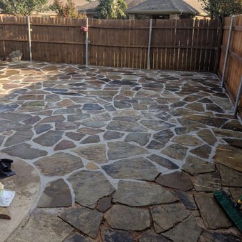 Sequoia Tree Service - Putting polymeric sand - Tree Services Near Me - Dallas, Texas