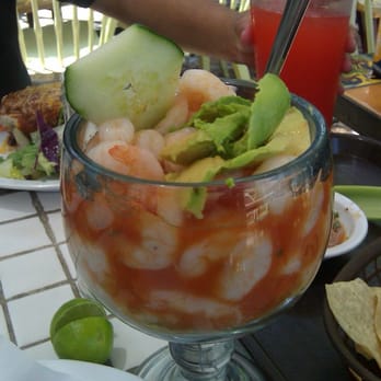 Tio's Tacos - shrimp coacktail lots of shrimp but blah - Mexican Near Me - Riverside, California