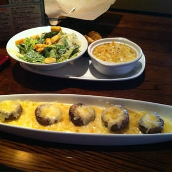 LongHorn Steakhouse - Mac and salad combo. Cheddar stuffed mushroom app. :) - Steakhouses Near Me - Decatur, Alabama