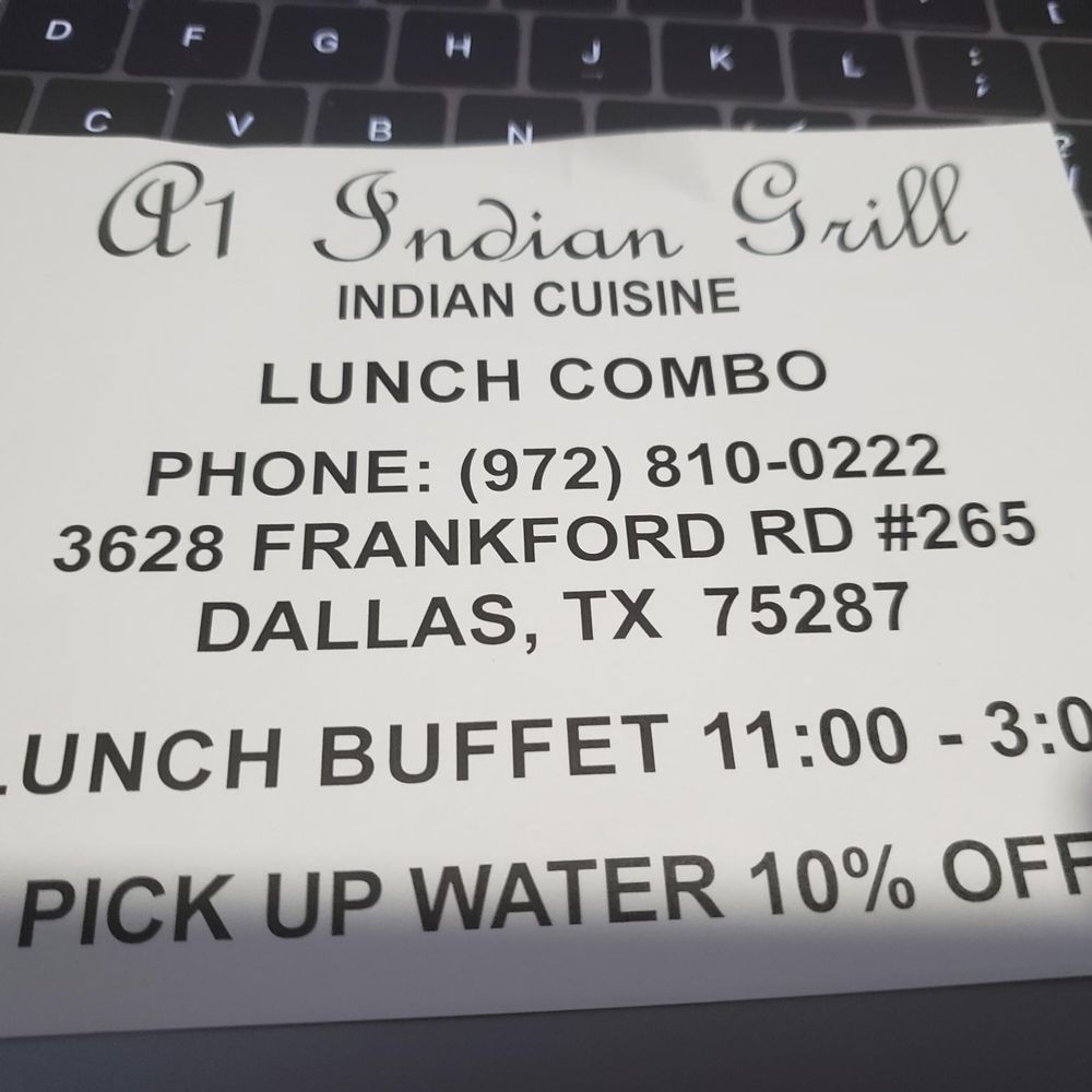 A1 Indian Grill - lunch buffet - Indian Near Me - Dallas, Texas