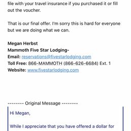 Response from Owner
