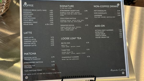 Menu photo 5 Repose Coffee Placentia, CA Menu photo 5 Repose Coffee Placentia, CA