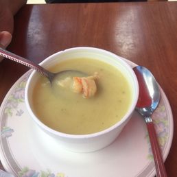 Clam chowder (more like potato soup with some seafood) Clam chowder (more like potato soup with some seafood)