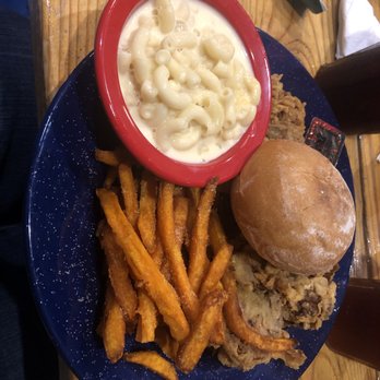 Ocoee Dam Deli - Fried chicken livers, mac n cheese, sweet potato fries, and a roll! - American Near Me - Ocoee, Tennessee