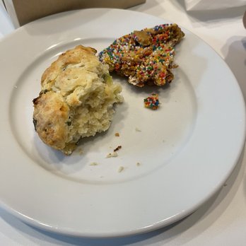 The Bearded Baker - Remnants of Swiss and scallion scone and a Razzle Dazzle. - Macarons Near Me - Brooklyn, New York