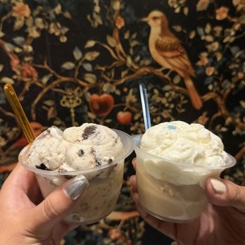 Bombolino - left: Cookies and Cream + Coffee Chocolate Chip. right: Coconut + Tiramisu - Gelato Near Me - Mesa, Arizona Bombolino - left: Cookies and Cream + Coffee Chocolate Chip. right: Coconut + Tiramisu - Gelato Near Me - Mesa, Arizona