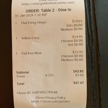 Golden Thai Cuisine - 1/1/24: Our first time eating here - Thai Near Me - Keller, Texas Golden Thai Cuisine - 1/1/24: Our first time eating here - Thai Near Me - Keller, Texas