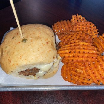 Bullet Grill House - a burger and waffle fries - Beer Bar Near Me - Point Blank, Texas
