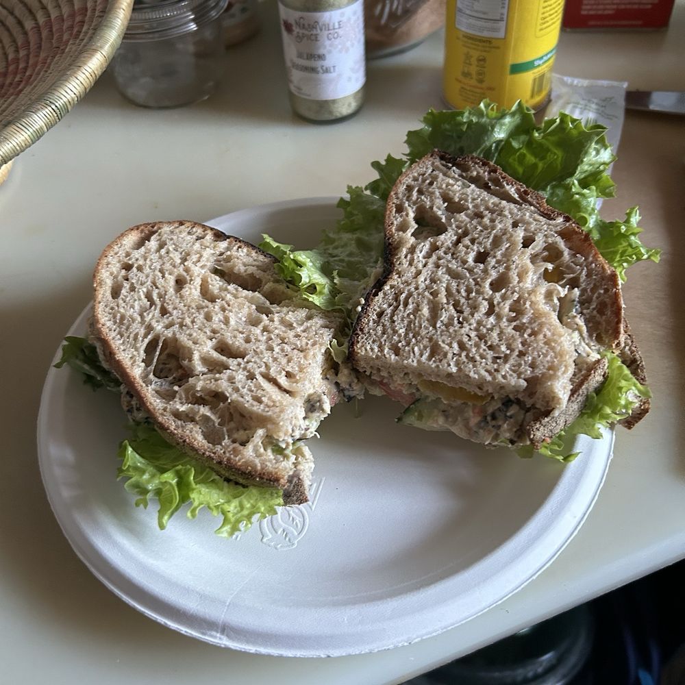 Faux Tuna Salad Sandwich yummy! Next time I'll spring for adding avocado Faux Tuna Salad Sandwich yummy! Next time I'll spring for adding avocado