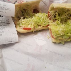 Jimmy John's - Purely theoretical tuna on this tuna salad sandwich that took and hour to get the 4 blocks to my office.