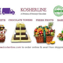 Kosherline Gourmet Gifts - Kosherline categories gift baskets, chocolate towers, fresh fruits, bakery and pastry... freeshipping on all orders