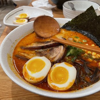 Daifuku Ramen - Spicy garlic ramen level 2 with level 3 on the side - Ramen Near Me - Chicago, Illinois