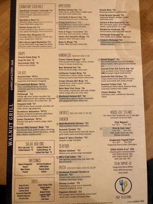 Menu photo 3 Walnut Grill - Robinson Robinson Township, PA