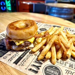 Bottles - Our famous Donut Bacon Burger!