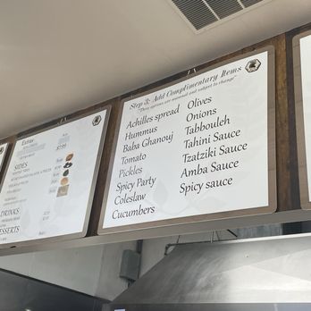 ACHILLES - Menu - Mediterranean Near Me - Santa Clara, California