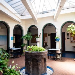First Congregational Church of Oakland - Atrium with skylight
