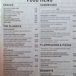 Microbrasserie des Beaux Prés - Food menu
